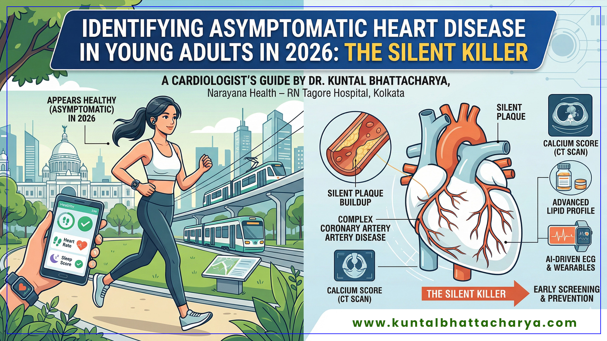 ‘Identifying Asymptomatic Heart Disease in Young Adults in 2026: The Silent Killer’ – a detailed guide by Dr. Kuntal Bhattacharya Senior Interventional Cardiologist, Narayana Health – RN Tagore Hospital, Kolkata