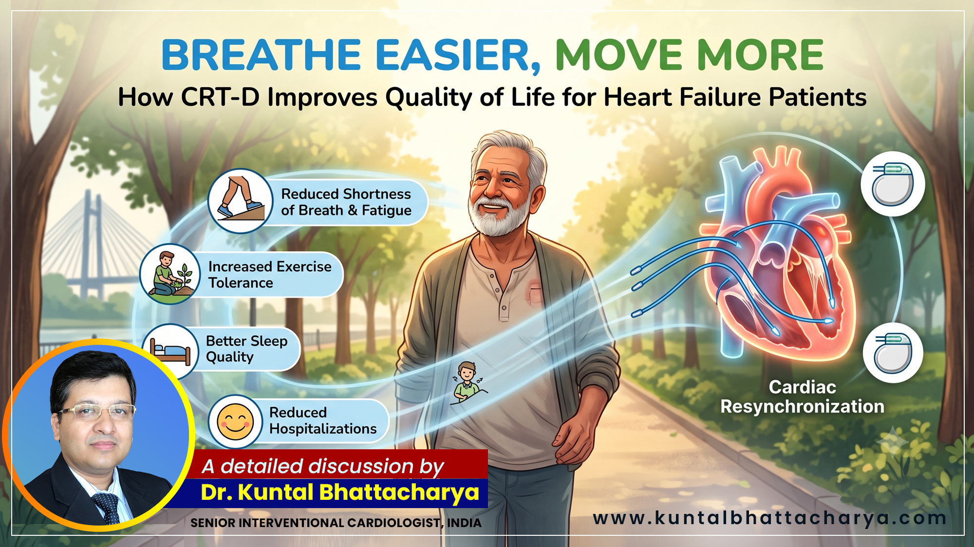 An ultimate guide on ‘How CRT-D Improves Quality of Life for Heart Failure Patients in Kolkata’ –  by Dr. Kuntal Bhattacharya, Senior Interventional Cardiologist, Narayana Health – RN Tagore Hospital, Kolkata